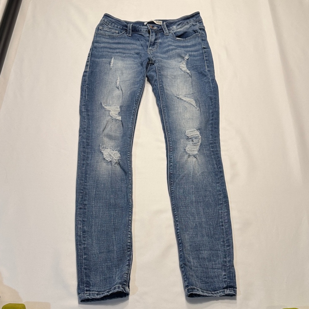 Distressed Blue Jeans